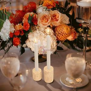 Natural <b>Marble</b> Candle Holder Romantic Dinnerware Unique Candle <b>Jar</b> Pillar Shape Lighting Accessories In Reasonable Price - Product Image 5