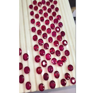 75 piezas de rubí relleno de vidrio de Bangkok 10mm a 13mm faceta ovalada 308 Cts lote Iroc ventas rubí corte piedra preciosa suelta para la fabricación de joyas - Product Image 1