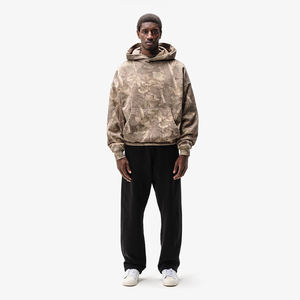 Meilleure qualité hommes Streetwear surdimensionné Camo à capuche épaule tombante pull à manches longues respirant adulte hommes Camo Hoodies - Product Image 3