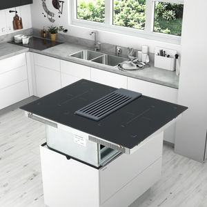 Campana Extractora de <span class=keywords><strong>Cocina</strong></span> Integrada de la Marca Ohigitecki, <span class=keywords><strong>Cocina</strong></span> de Inducción Eléctrica de 4 Quemadores, Panel de Cerámica, Campana Extractora de Extracción Descendente, Uso Doméstico - Product Image 5