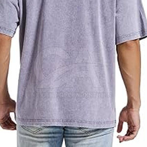 T-shirt Homme Oversize Lavé 2026 – Coupe Décontractée en Coton Lavé – Style Urbain – Col Rond – T-shirt en Coton Lavé pour Homme - Product Image 6