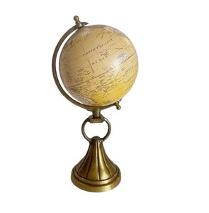 Globe terrestre en métal fait à la main |   Globe terrestre décoratif vintage pour bureau - Product Image 2