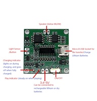 Module sonore enregistrable 4M, contrôle par bouton, musique, voix, lecteur MP3, boîte à musique DIY