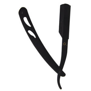 Cuchillas de afeitar rectas reemplazables con mango de metal, maquinilla de afeitar de garganta, corte de pelo liso de peluquero personalizado - Product Image 4