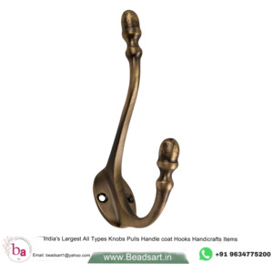 Crochets de chapeau de manteau de mur de fonte de laiton antique et cintres de porte-clés matériel de haute qualité [CIH 217] - Product Image 1