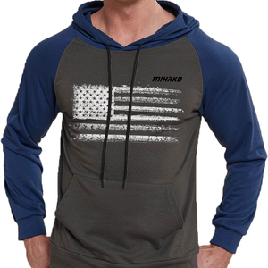 Men's Sweatshirt USA FLAG Patriotic Graphic Polyester Hoodies for Men Pocket <b>Raglan</b> Long Sleeve Sweatshirts. - Product Image 3