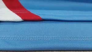 High Quality Custom Girls Blue V Neck A-Line Tunic Top With <b>Long</b> <b>Sleeves</b> Stripe Pattern-for Sportswear - Product Image 3