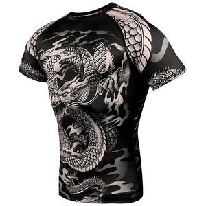 Personnalisation Brésil Bjj Rash Guard Sublimation Imprimé Top Qualité À Manches Courtes MMA Rash Guard Personnalisé Compression Rash Guard - Product Image 2