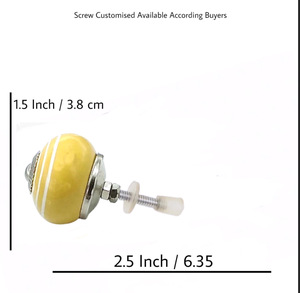 Meubles de luxe européens boutons en céramique jaune blanc bandes tiroir armoire poignée tire CK 558 pour armoire commode cuisine utilisation - Product Image 3