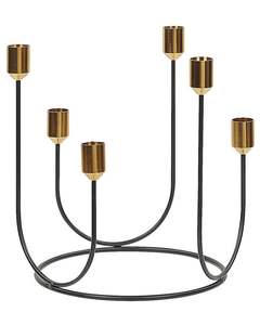 Auténtico candelabro espiritual de latón 6-Batti con gran capacidad Diya ideal para fiestas y ceremonias religiosas - Product Image 1