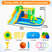 Toboggan aquatique gonflable pour enfants, fabriqué en tissu Oxford résistant, idéal pour les rassemblements familiaux, qualité contrôlée avant expédition