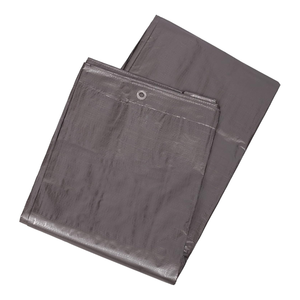 Waterproof Heavy Duty Silver Polyester Tarpaulin Durable Outdoor Cover for <b>Camping</b> Construction and Agriculture - Product Image 1