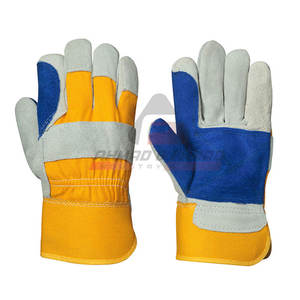 Gants et mitaines de travail d'hiver en cuir en acrylique avec logo personnalisé Gants et mitaines de sécurité d'extérieur pour hommes avec logo personnalisé - Product Image 1