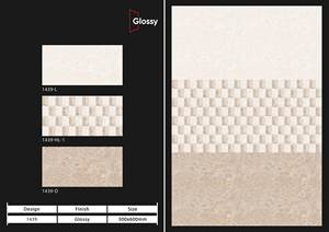 Azulejo de pared de cerámica de 300x600mm Azulejo de pared de mármol blanco a juego 30x60cm Azulejos de suelo 8mm de espesor - Product Image 6