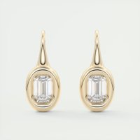 Boucles d'oreilles en forme de goutte d'eau en or jaune massif, lot de 2ct chacun, diamant de laboratoire de 10 ct, 14 ct, 18 ct