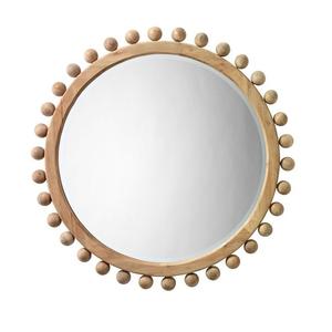 Espejo redondo de ratán de Color Natural para decoración del hogar, marco de Metal para decoración del hogar y hoteles - Product Image 5