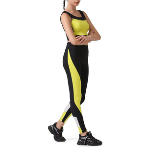 Ensemble de 2 pièces de vêtements de sport pour femmes avec logo personnalisé, taille plus, vêtements de sport de fitness, leggings de yoga sans couture à taille élastique, effet push-up pour les fesses - Product Image 5