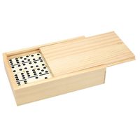 Jeu de dominos en bois artisanal de qualité supérieure de 28 pièces pour enfants - Respectueux de l'environnement, logo personnalisé, finition lisse pour le jeu et la promotion