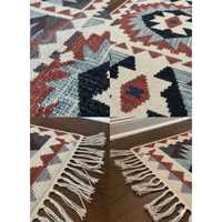 Handwoven Chenille Navajo Runner Rug Southwestern Boho Tribal Kilim Washable Hallway & Staircase Rug