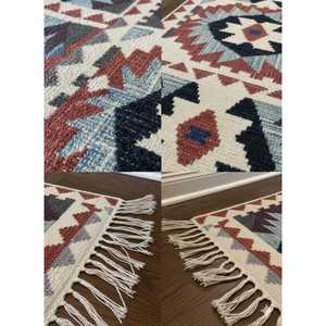 Handwoven Chenille Navajo Runner <b>Rug</b> Southwestern Boho Tribal Kilim Washable Hallway & Staircase <b>Rug</b> - Product Image 4