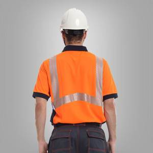 Gran oferta de polos de trabajo de seguridad de alta visibilidad y manga larga, ropa reflectante para exteriores, Polo reflectante de poliéster de gran oferta - Product Image 4