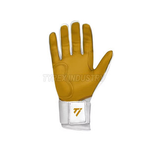 Baseball Batting Gloves Bruce <b>Bolt</b> style Pro Style Leather Feel Durable Grip for Practice and Match Use - Product Image 4