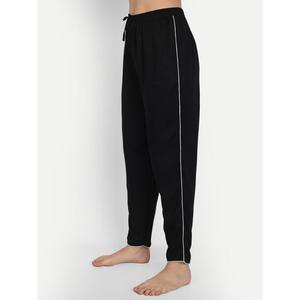 Women's Classic Black Rayon Solid Night <b>Suit</b> with Elastic Waist Soft Woven Fabric Customizable Logo ODM Supp - Product Image 6
