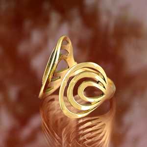 Nouvelle bague en laiton en gros haute polissage plaqué or rose hommes et femmes bijoux en pierres précieuses anneaux - Product Image 2