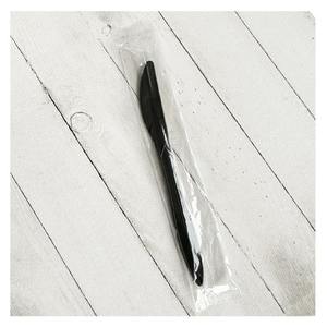 Cuchillos Desechables de Polipropileno Enrollados de Peso Medio, Color Negro - 1000/Caja - Product Image 3