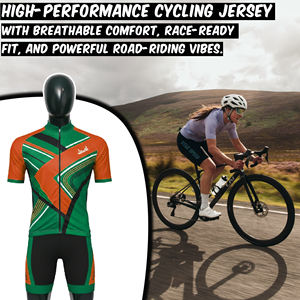 เสื้อจักรยานแขนสั้นน้ำหนักเบาสำหรับผู้ชายรุ่นใหม่ปี 2025 แบบมืออาชีพ พร้อมบริการสกรีนชื่อทีมตามสั่ง แบบมีซิป - Product Image 4