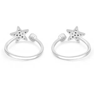 NOVAMART Fine Gold-Plated Shooting Star Silver <b>Toe</b> <b>Rings</b> for Wedding Engagement & Gifts Wholesale Export - Product Image 4