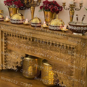 ฝาปิดสเตนเลสสตีลทำด้วยมือของแม่มุกหรูหราและมีสไตล์สำหรับการนำเสนออาหารที่ทนทาน - Product Image 4