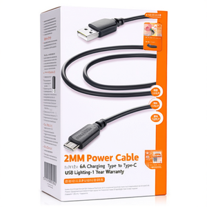 2M <b>Power</b> <b>Cable</b> with Fast 6A Charging Type-C to Type-C for Data Transfer USB Lighting-1 Year Warranty - Product Image 3