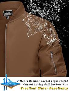 Blouson aviateur léger personnalisé pour hommes pour le printemps et l'automne Manteau zippé avec poche en fourrure de mouton Veste OEM de grande taille pour l'hiver - Product Image 3