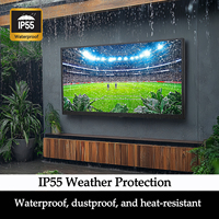 MWE 2000 Nits 55 Zoll Outdoor TV Sonnenlichtlesbarer LCD Digitaler Smart TV 4K UHD Wasserdichter Fernseher mit Sprachassistenten-Fernbedienung