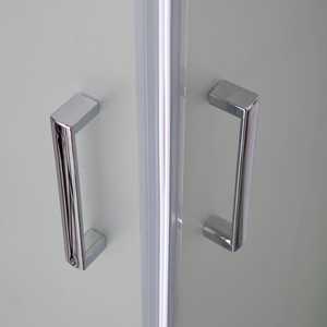 Mampara de Ducha Cuadrada de Vidrio Satinado de 6 mm, 70x70, con Puerta Corredera, Serie Genoa - Product Image 3