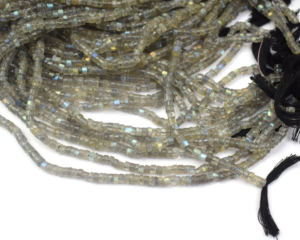 Handmade <b>Heishi</b> Shape <b>Beads</b> Strands Natural Labradorite Gemstone Jewelry Making Components Gift for Her - Product Image 6