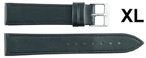 Bracelet de montre intelligent en cuir noir de luxe unisexe 8 XL avec boucle en acier inoxydable, bracelet de montre réglable et souple - Product Image 2