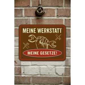 MY WORKSHOP-MY LAWS Letrero de metal con diseño artístico - Product Image 2