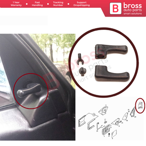 BDP1184-1 Outside Exterior Side <b>Mirror</b> Manual Control Handle <b>Set</b> A2018100054 W124 W201 A124 C124 S124 Bross Auto Parts - Product Image 5