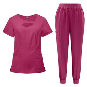 Uniforme d'hôpital de bonne qualité femmes vente en gros Logo sur mesure gommages uniforme d'infirmière clinique médicale - Product Image 5