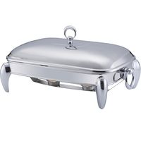 Chauffe-plats en acier inoxydable avec support pliable de construction de haute qualité et plateaux amovibles pour la restauration