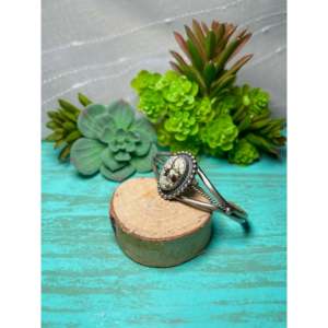 Navajo-Made New Lander & Sterling <b>Silver</b> Fashion <b>Cuff</b> <b>Bracelet</b> - Product Image 3