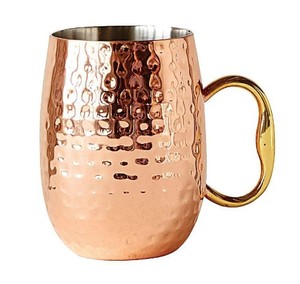 Taza Clásica de Cobre Puro Estilo Vintage, Ecológica, de Grado Alimenticio, Doble Pared con Asa, Desechable para Uso en el Hogar, Oficina y Exteriores - Product Image 4