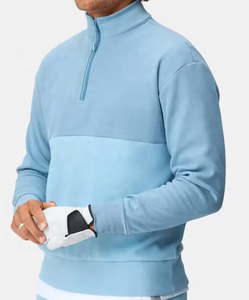 Sweat à capuche uni à fermeture éclair en polaire de coton pur d'hiver de haute qualité en vrac - Product Image 4