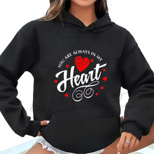 Sweat-shirts à épaules tombantes pour homme et femme, tendance mode, imprimés en 3D, logo frontal brodé, écologiques, pour la Saint-Valentin - Product Image 5
