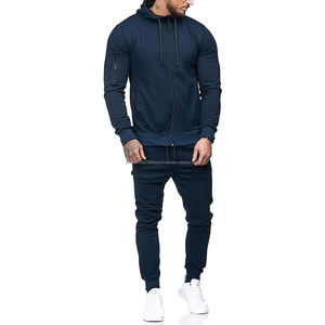 Custom 450GSM Cotton Blend Tracksuit <b>Men</b> Pullover Hoodie <b>Pants</b> Set Charcoal Grey Color Embroidered Chest Logo Premium Quality - Product Image 5