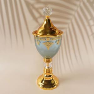 Lujoso quemador de incienso de metal con atractivo estilo árabe Los mejores precios al por mayor Bakhoor Holder Top Arrival - Product Image 2