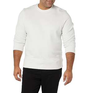 Sweat-shirt ample à col rond de couleur unie et à manches longues pour hommes pulls en tissu imprimé d'usine personnalisés pour le commerce extérieur - Product Image 6