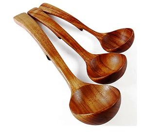 Ustensiles de cuisine en bois SERVEUR À SALADE EN BOIS bleu ENSEMBLE DE 2 ARTICLES DE CUISINE UNIQUES FAITS À LA MAIN - Product Image 2